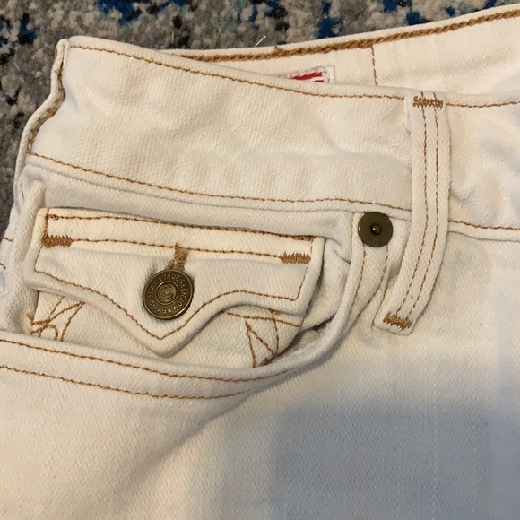 True Religion White Jean Shorts - Picture 2 of 4